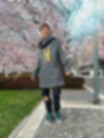 Thumbnail: LONG HOODIE UNISEX WITH POCKETS