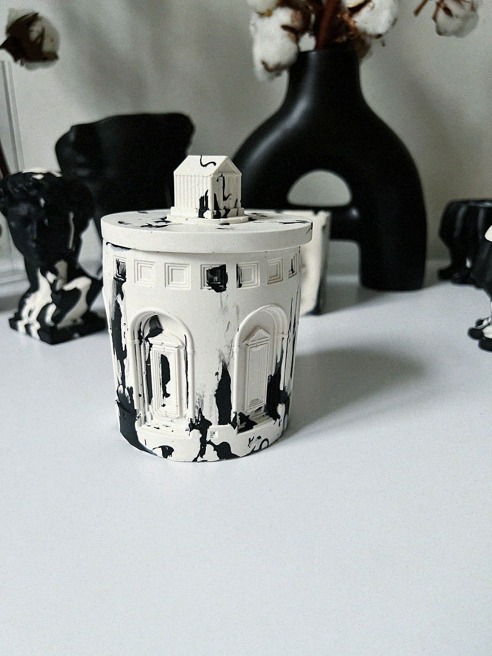 Thumbnail: HOUSE MILKY WITH BLACK DROPS JAR SCENTED CANDLE