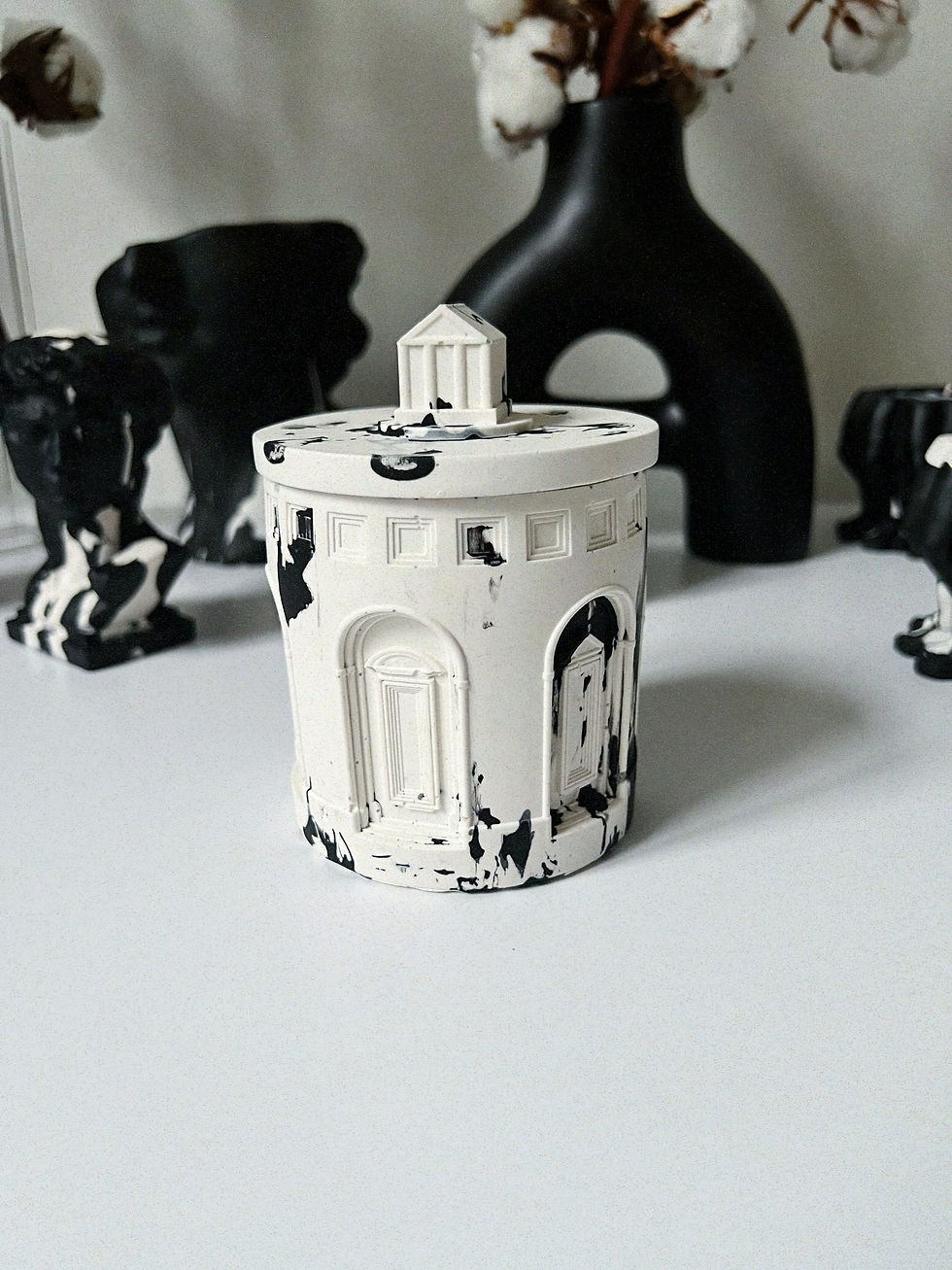 Thumbnail: HOUSE MILKY WITH BLACK DROPS JAR SCENTED CANDLE