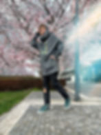 Thumbnail: LONG HOODIE UNISEX WITH POCKETS