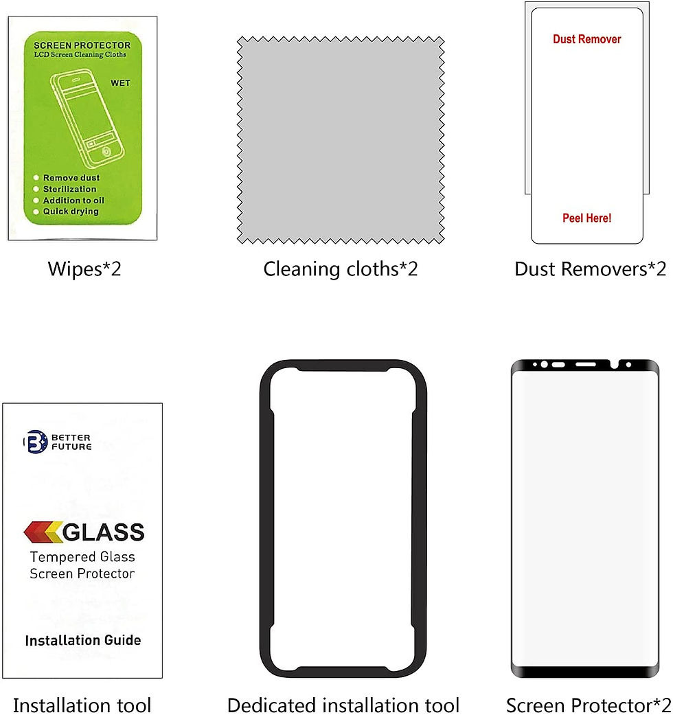 Thumbnail: Glass Screen Protector for Samsung Galaxy Note 8,6.3 Inch,Curved Tempered Glass