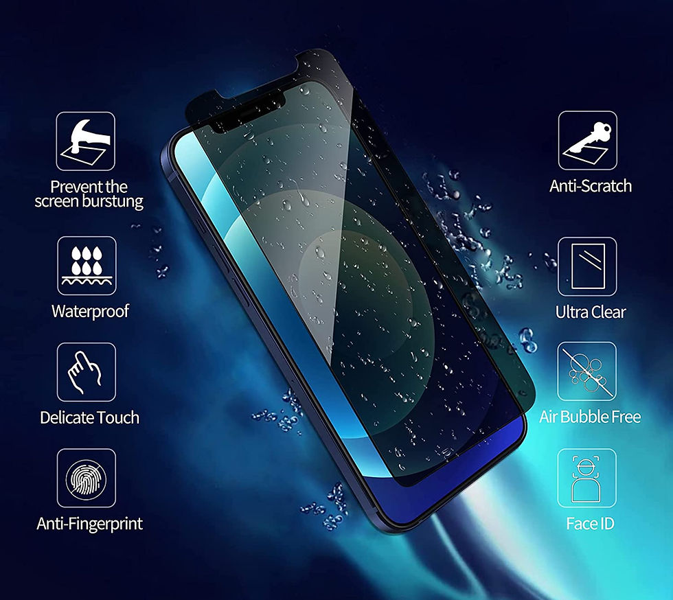 Thumbnail: Privacy Screen Protector for iPhone 12/12 Pro,Anti Spy Tempered Glass Film