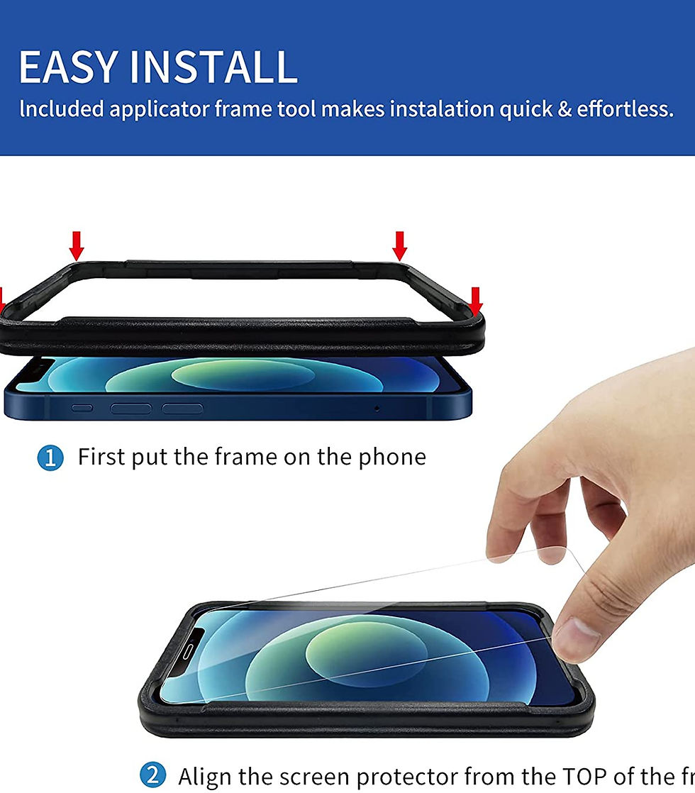 Thumbnail: Screen Protector for iPhone 12 and iPhone 12 Pro,Easy Tray Tempered Glass Film