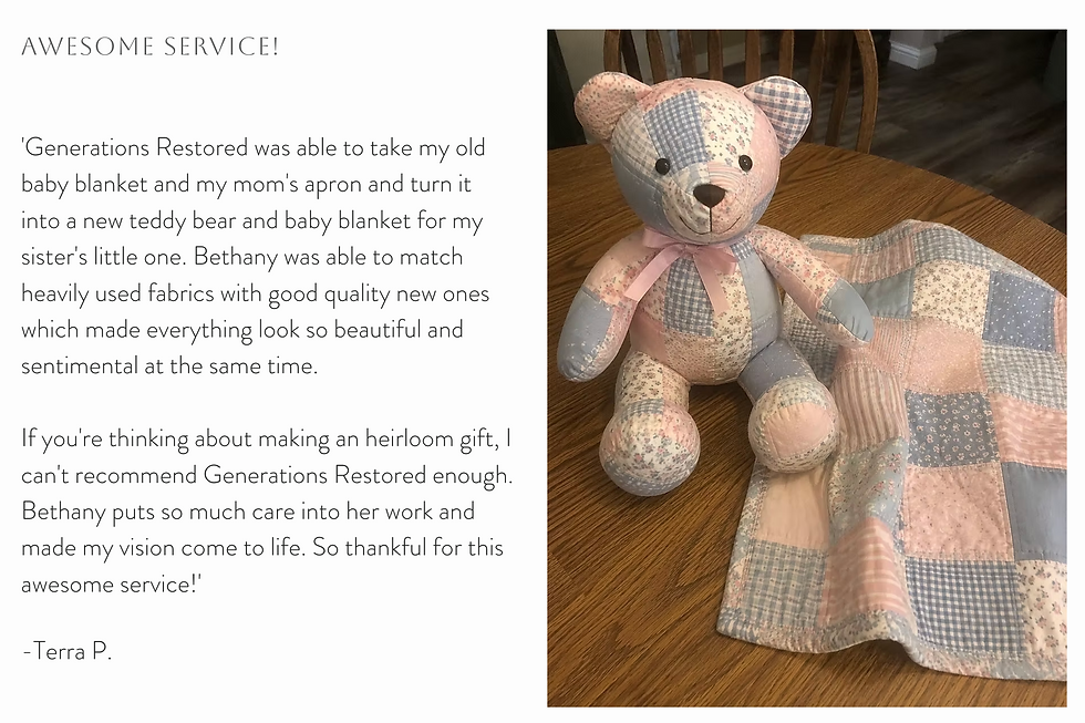 Memory Teddy Bear Customer