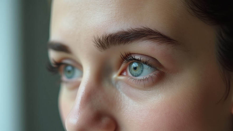 Close-up of a well-groomed eyebrow