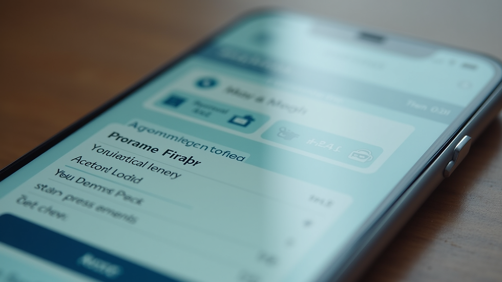 Close-up view of a smartphone displaying a healthcare appointment booking app