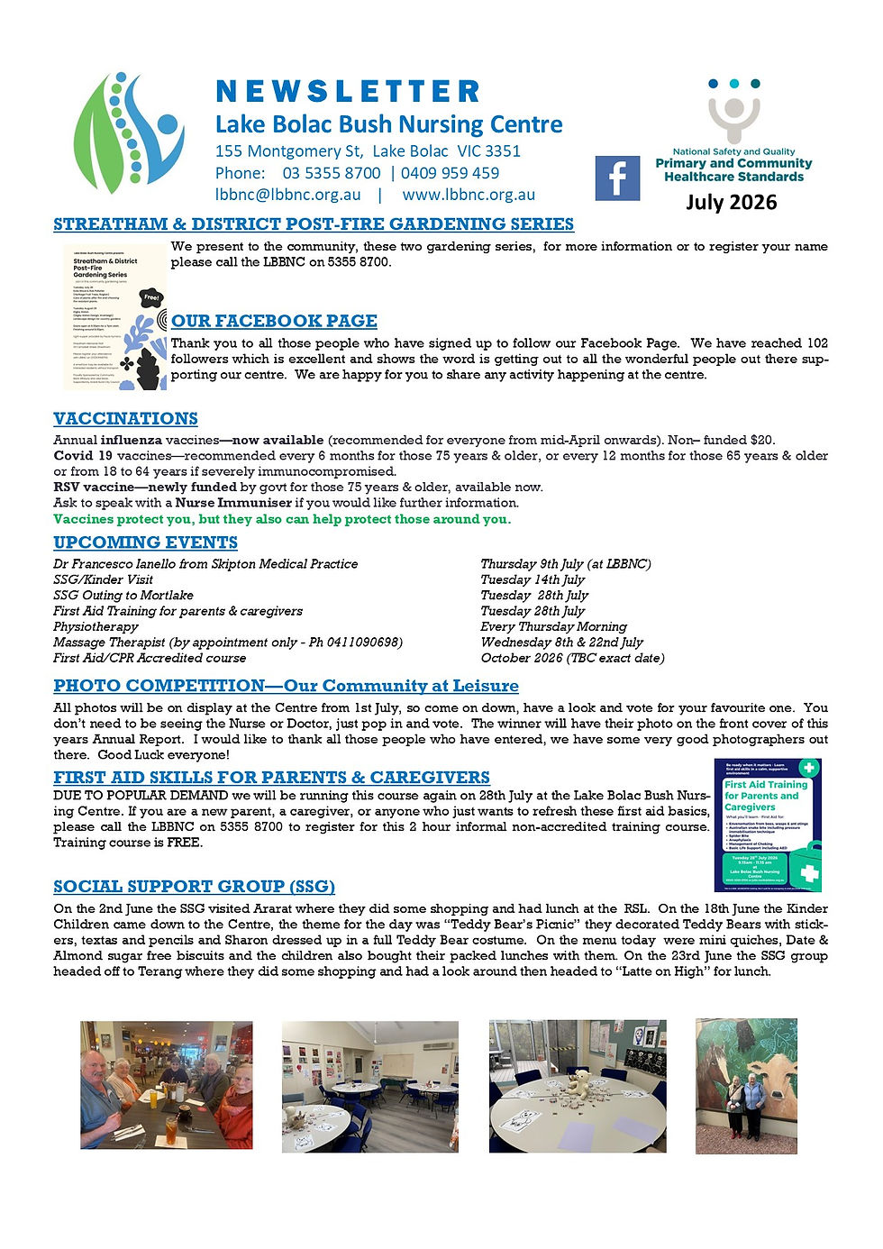 JULY 2026 NEWSLETTER