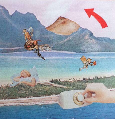 analog collage, blad lijm schaar, paper collage, paper art, artist, collage
