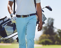 Golf player walking