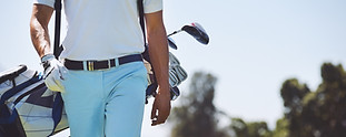 Golf player walking