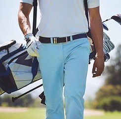 Golf player walking