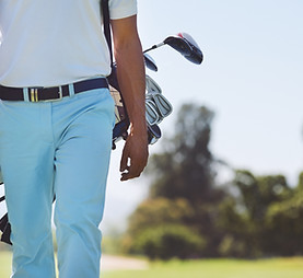 Golf player walking