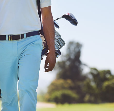 Golf player walking