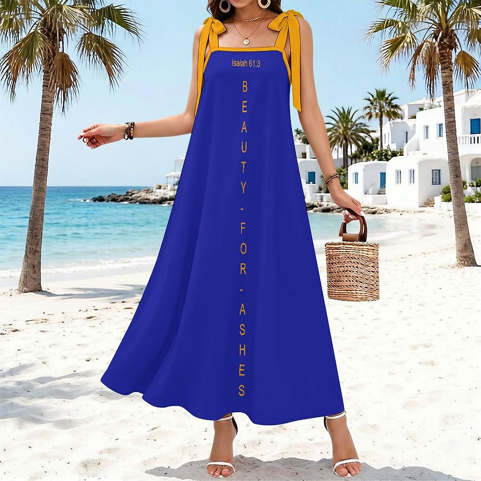 Thumbnail: Women's Tie Strap Ankle Maxi Dress