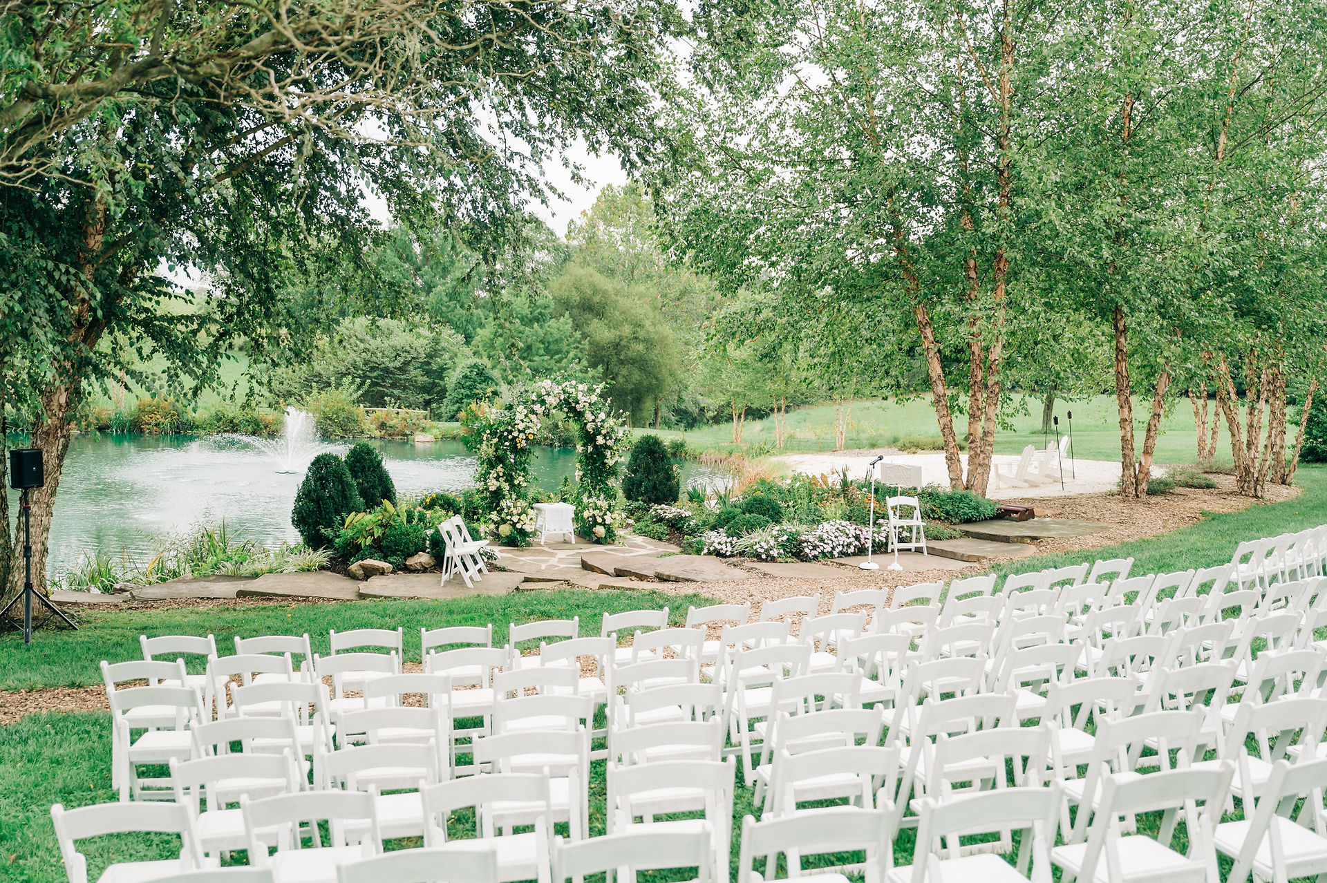 wedding ceremony set up outdoors