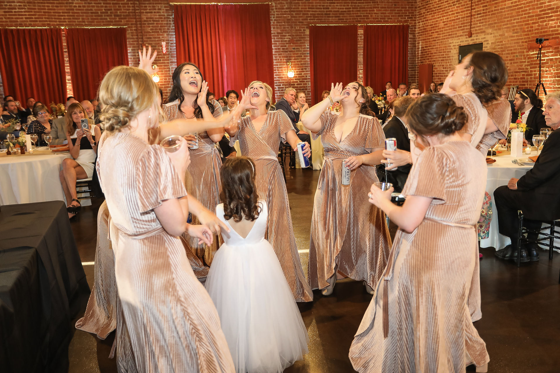 Ladies standing and dancing