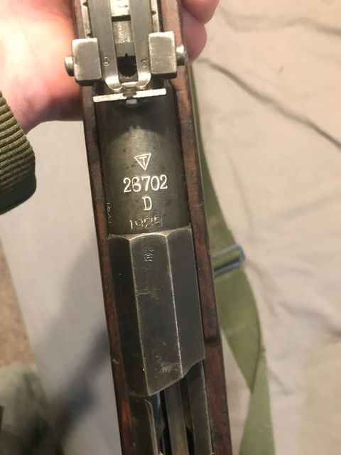 It has a Tula bolt and receiver dated 1916 and I’m not sure about the initials engraved into the stock