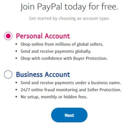 Sign Up PayPal for Free