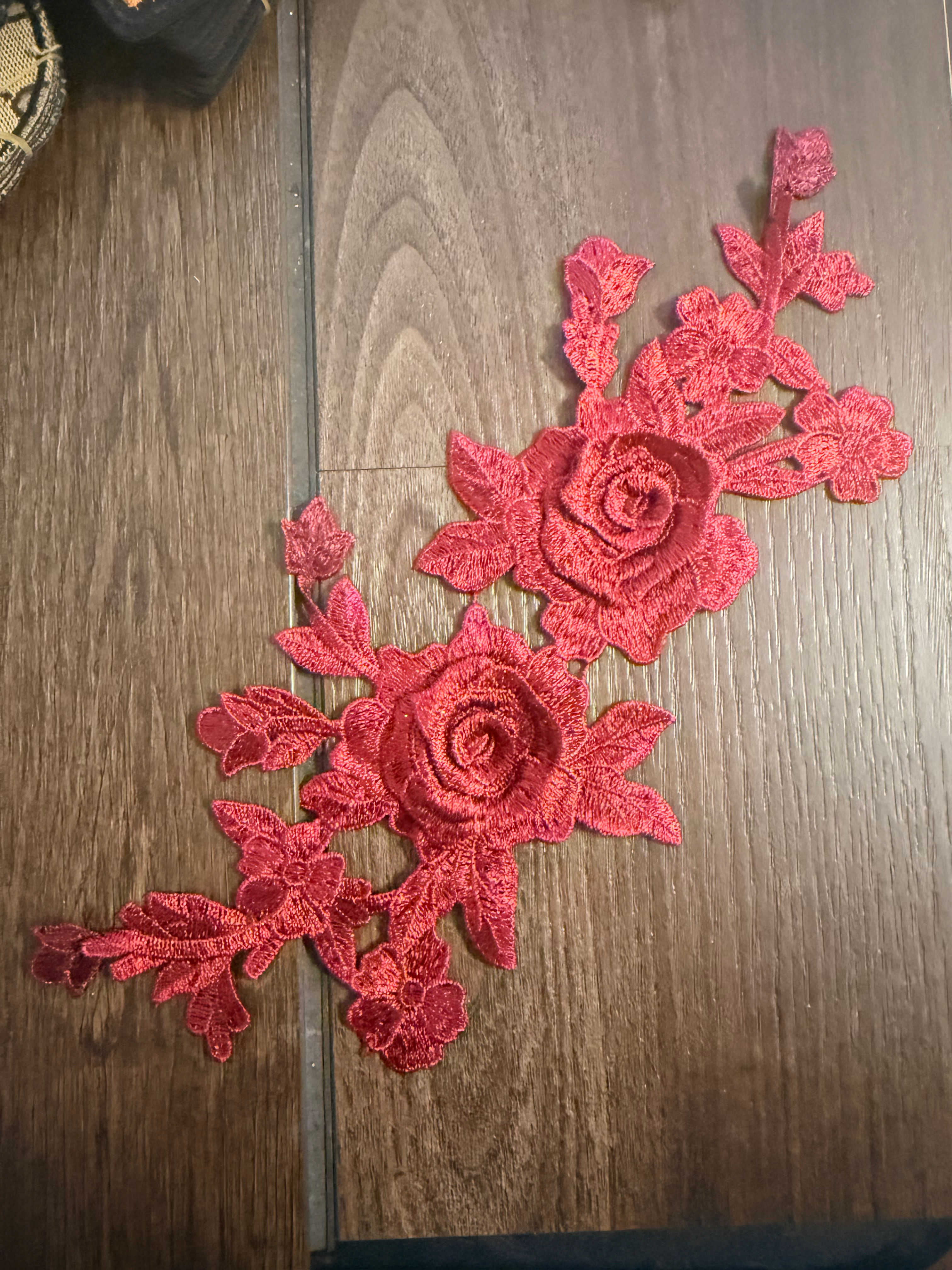 3D -Flower Maroon