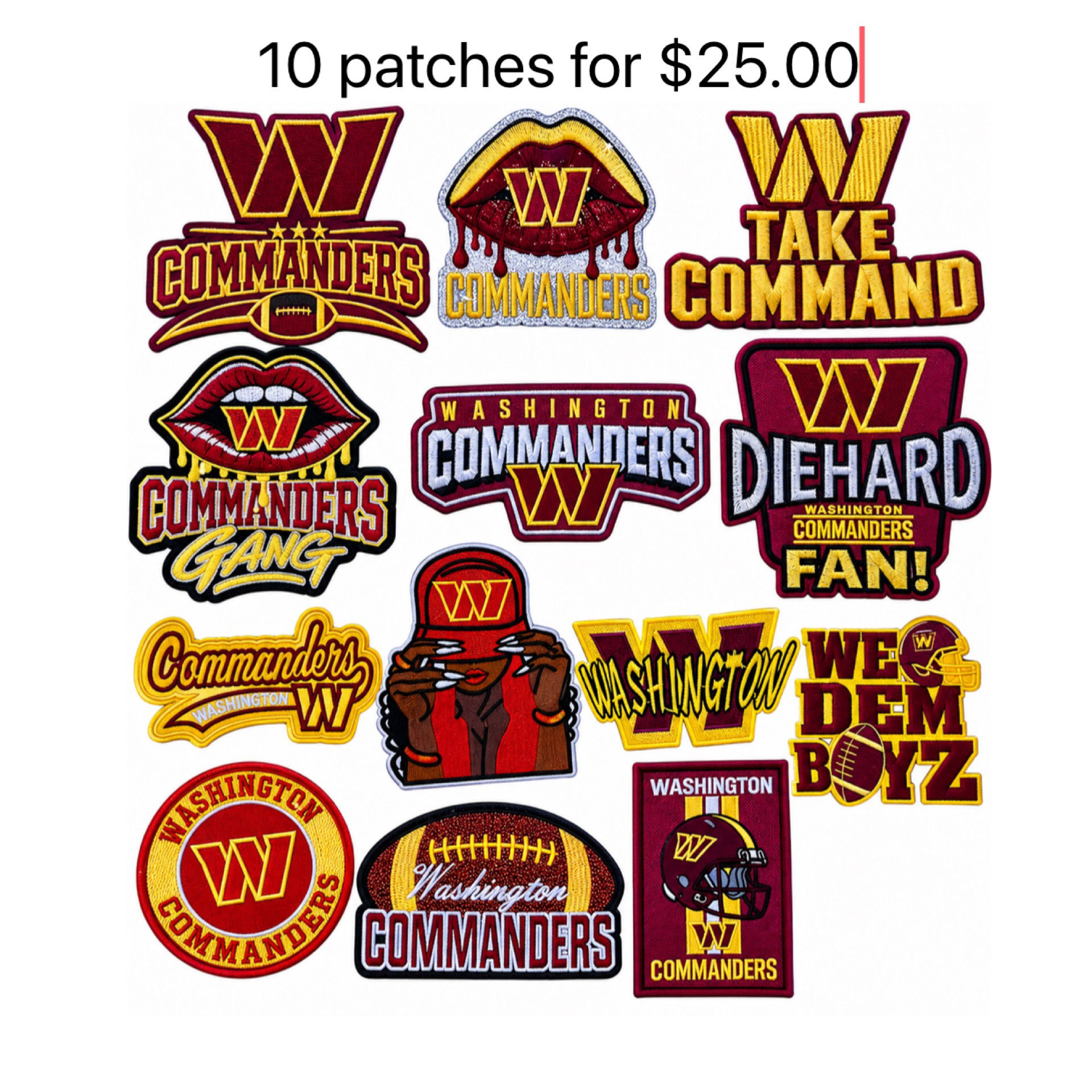 Commanders 10 for 25.00 randomly picked 