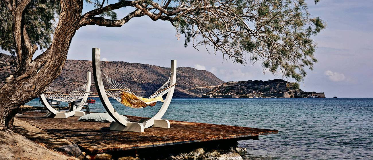 View of Spinalonga island from Plaka 