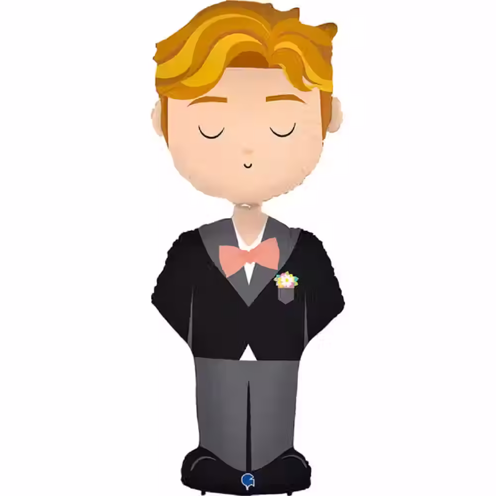 Folienballon "Der Bräutigam" Supershape – 122 cm / 4' – XXL Hochzeitsballon – He