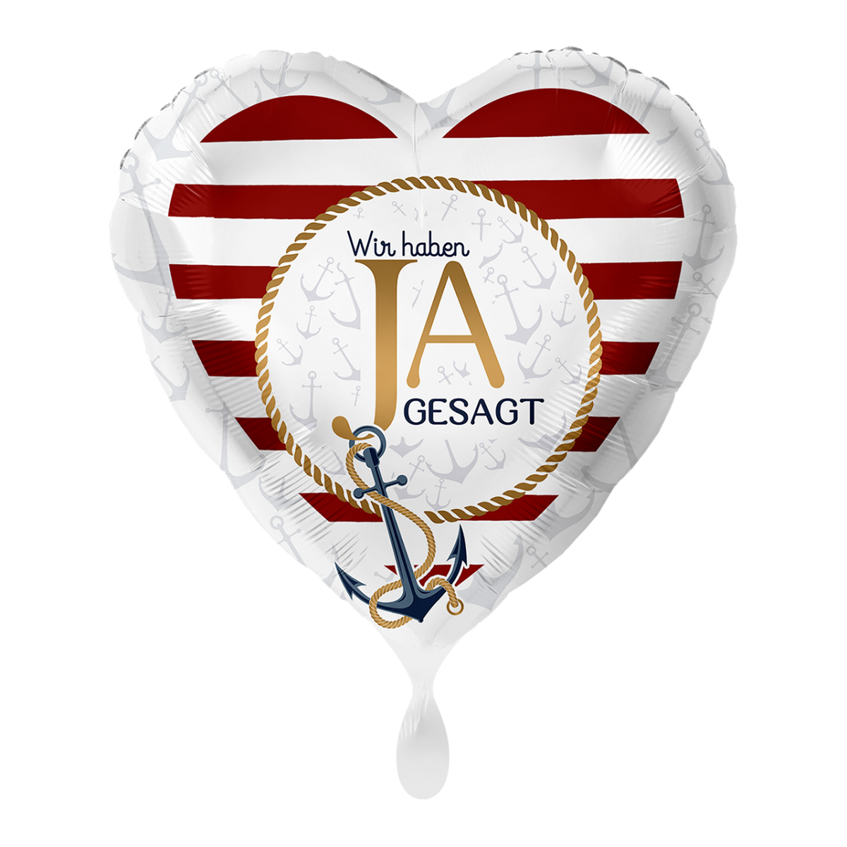 Wir haben Ja gesagt Maritim Folienballon Ø 43 cm – 1 Stk.