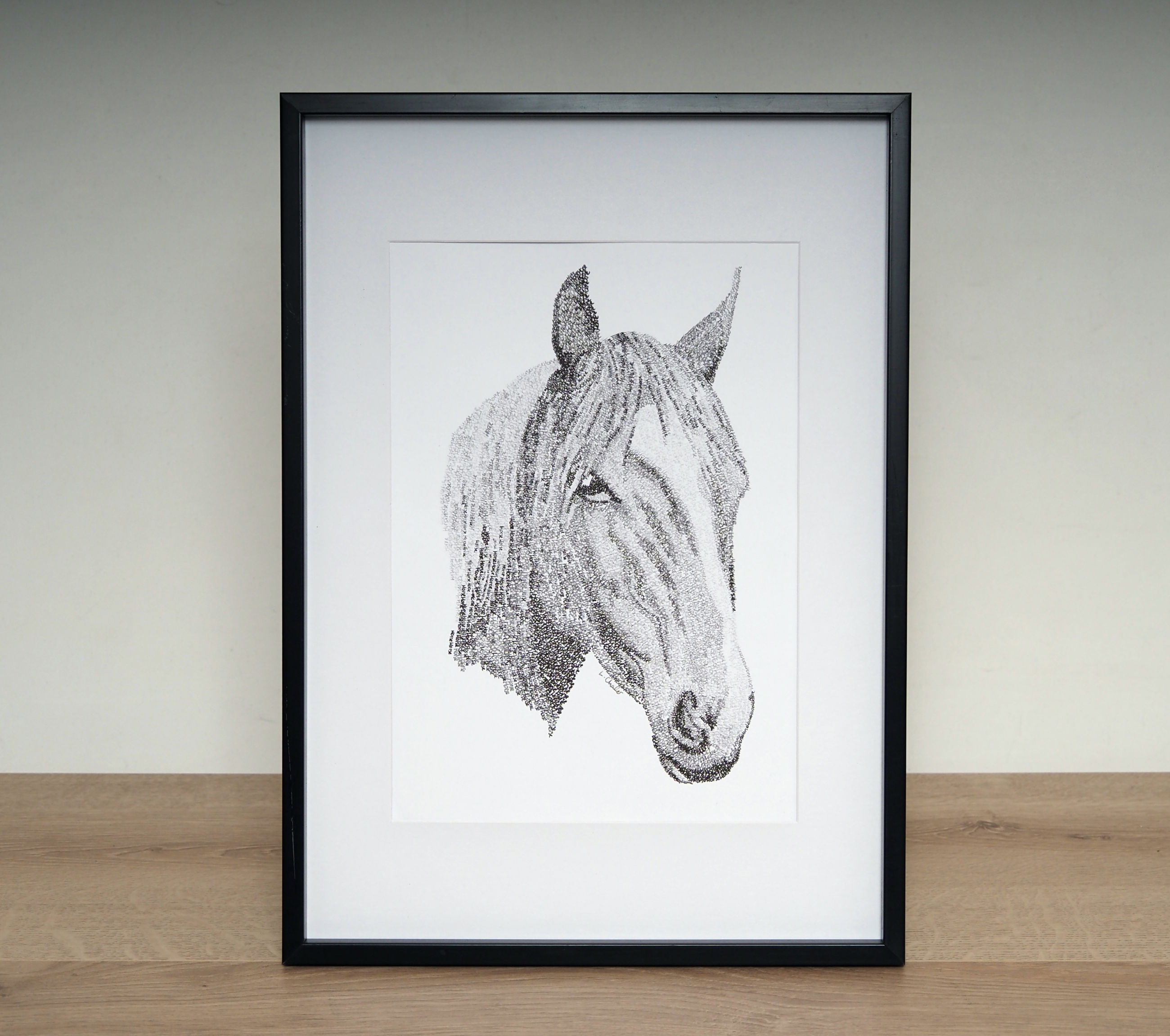Horse - Handwritten Art Print