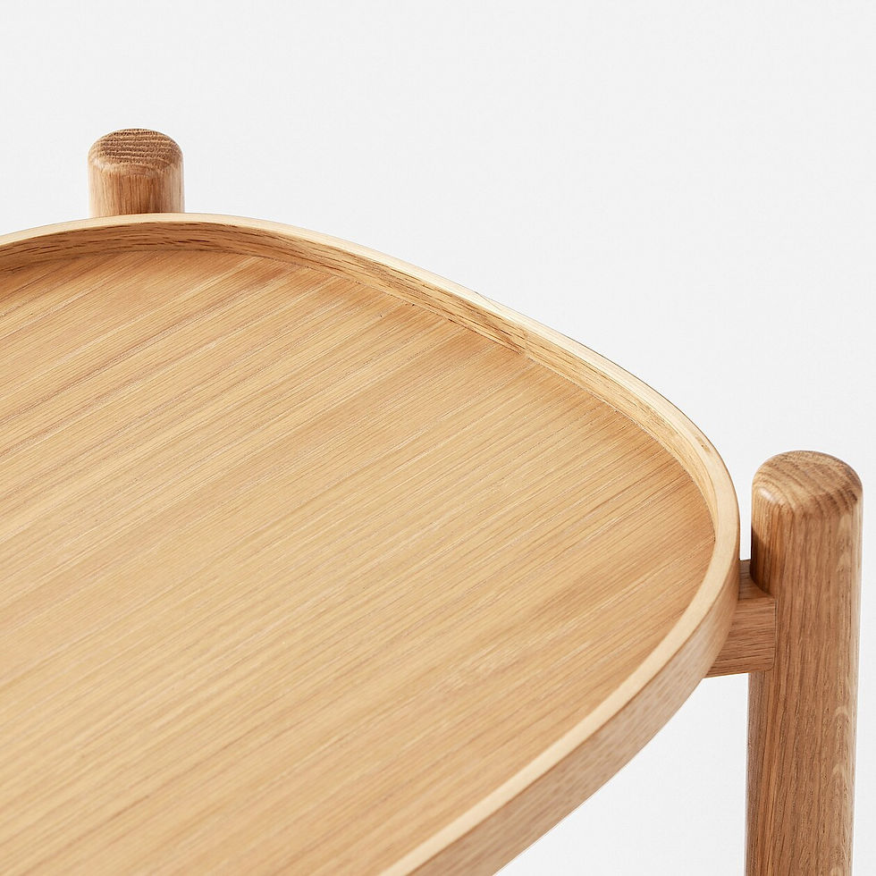 Thumbnail: Oak Wood Wagon Side Table