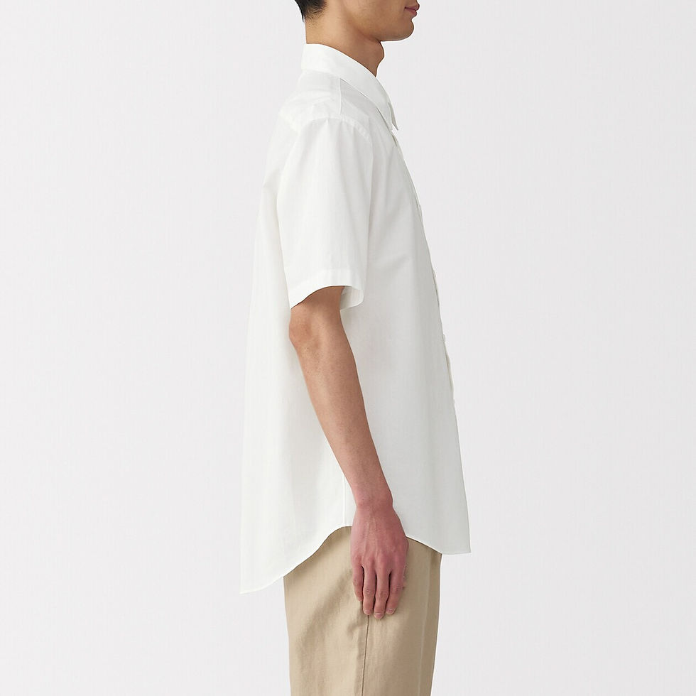 Thumbnail: Mens Washed Broadcloth Short Sleeve Shirt
