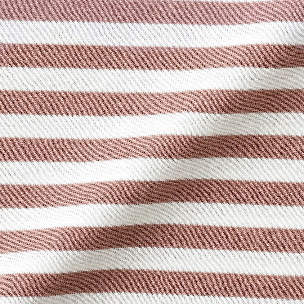 Thumbnail: Kids Jersey Crew Neck Striped Short Sleeve T-Shirt