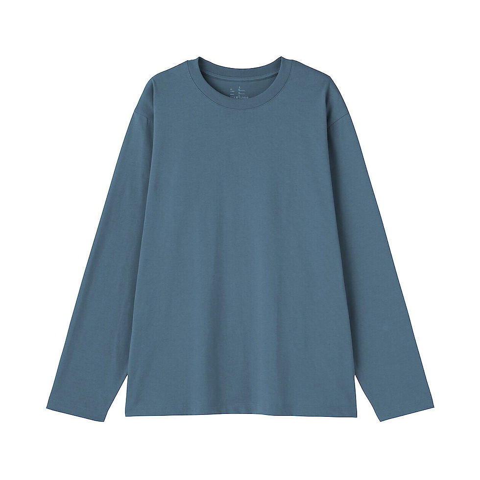 Thumbnail: Mens Jersey Crew Neck Long Sleeve T-Shirt
