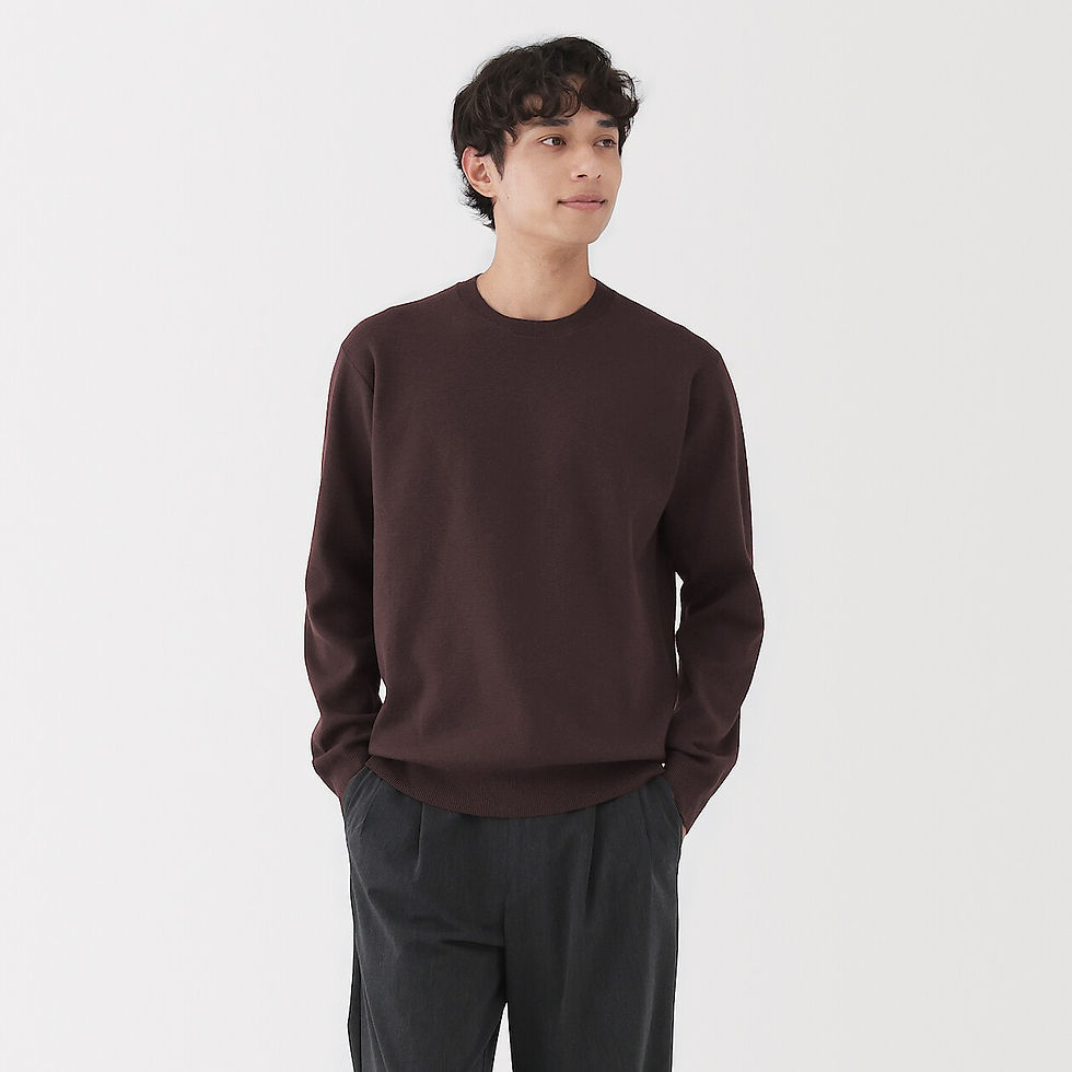 Thumbnail: Mens Washable Milano Ribbed Crew Neck Sweater