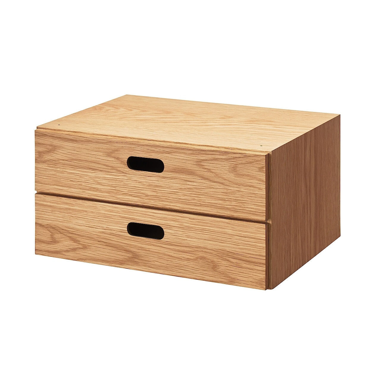 Stacking Chest Half - Oak, 2-Drawer 2 Rows