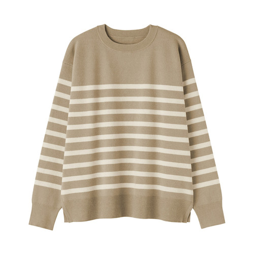 Womens Washable Milano Ribbed Crew Neck Sweater MUJI Philippines