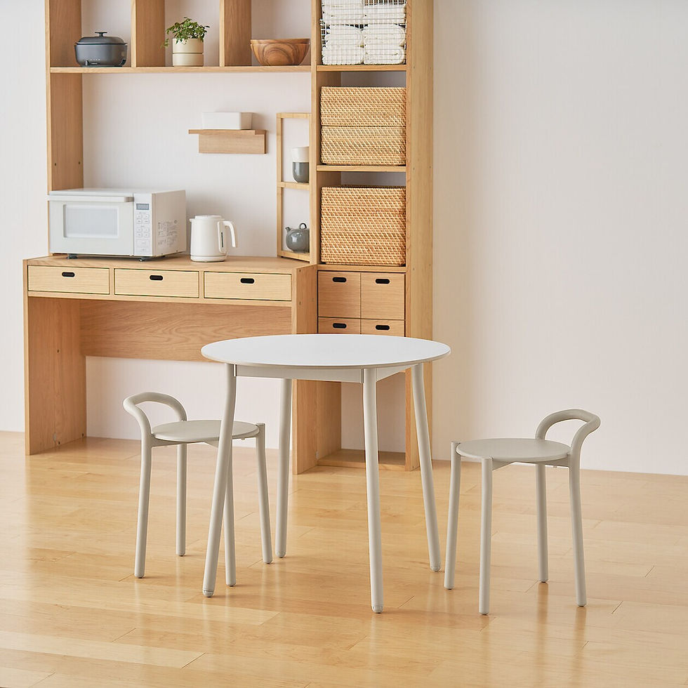 Thumbnail: Aluminum Round Table with Legs - Small