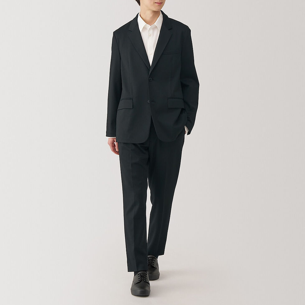 Thumbnail: Mens Stretch Jersey Pants With No Tucks