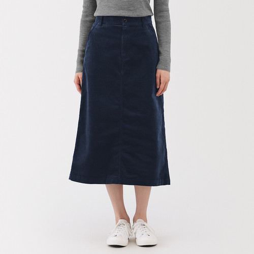 Womens Stretch Corduroy Narrow Skirt MUJI Philippines
