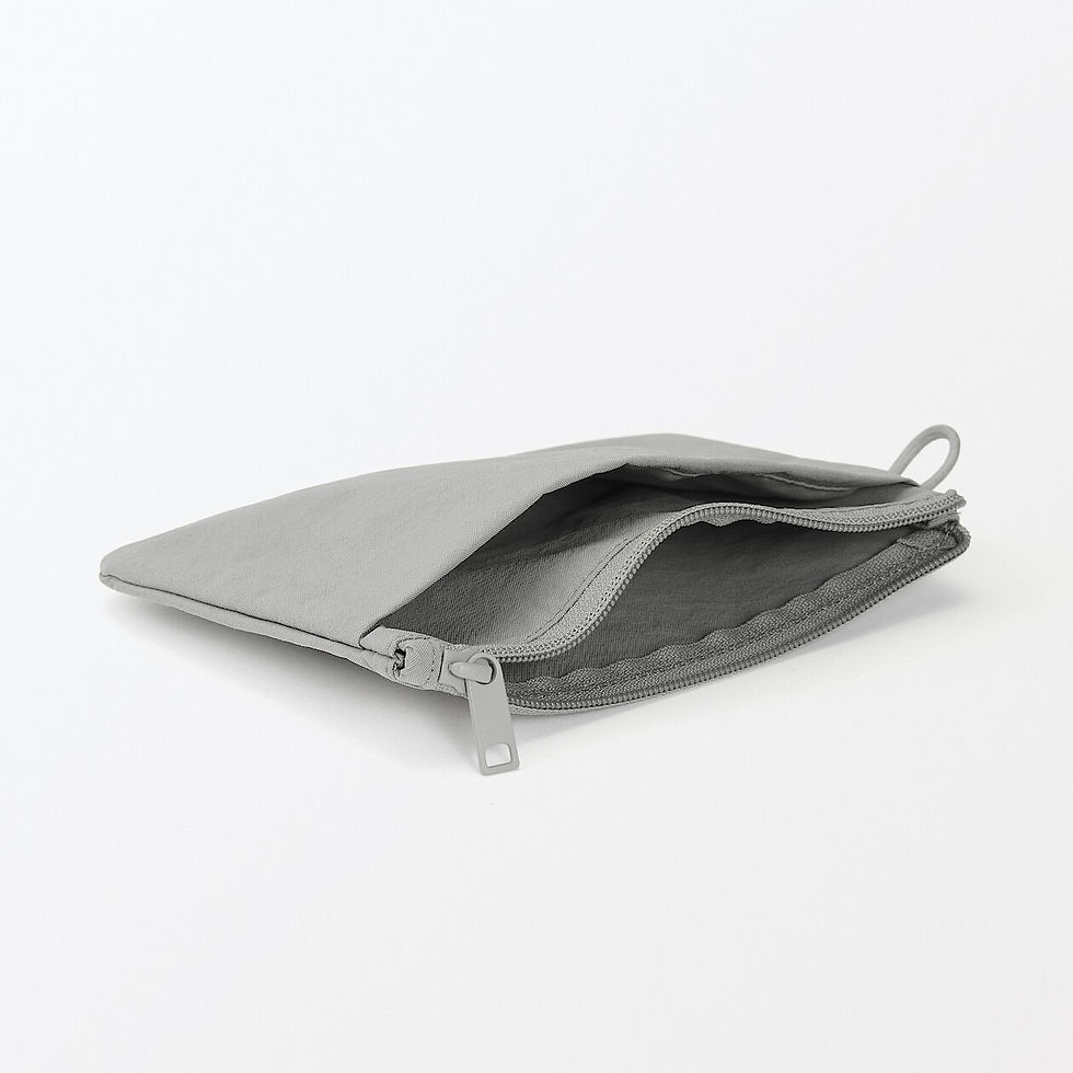 Thumbnail: Wrinkled Nylon Flat Pouch - Medium