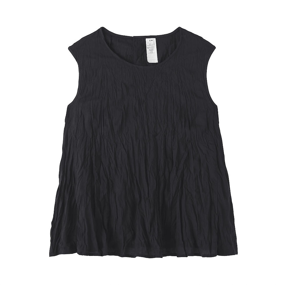 Thumbnail: Womens Irregular Crepe Sleeveless Blouse