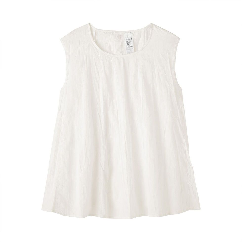 Thumbnail: Womens Irregular Crepe Sleeveless Blouse