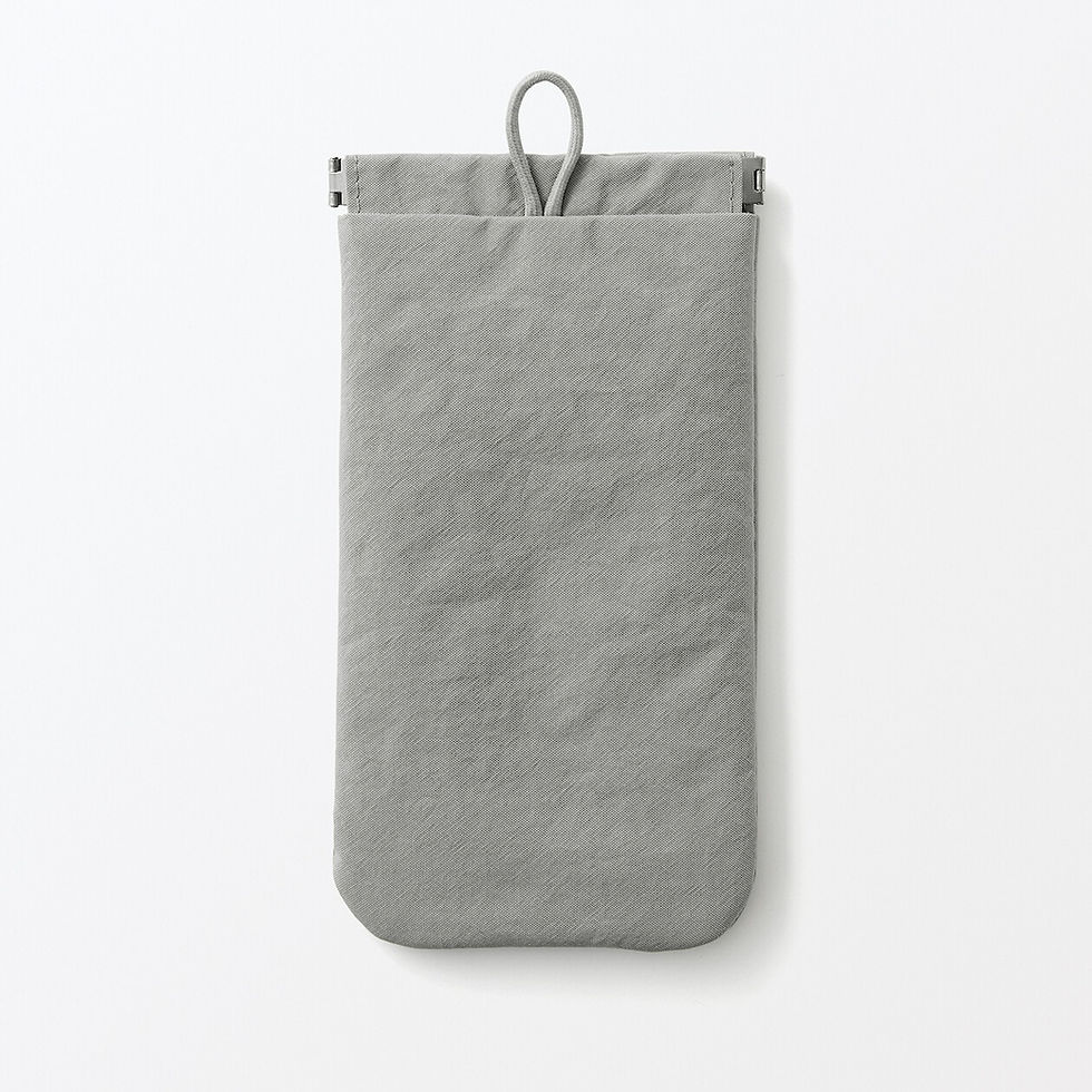 Thumbnail: Wrinkled Nylon One-Hand Open Flat Pouch - Medium