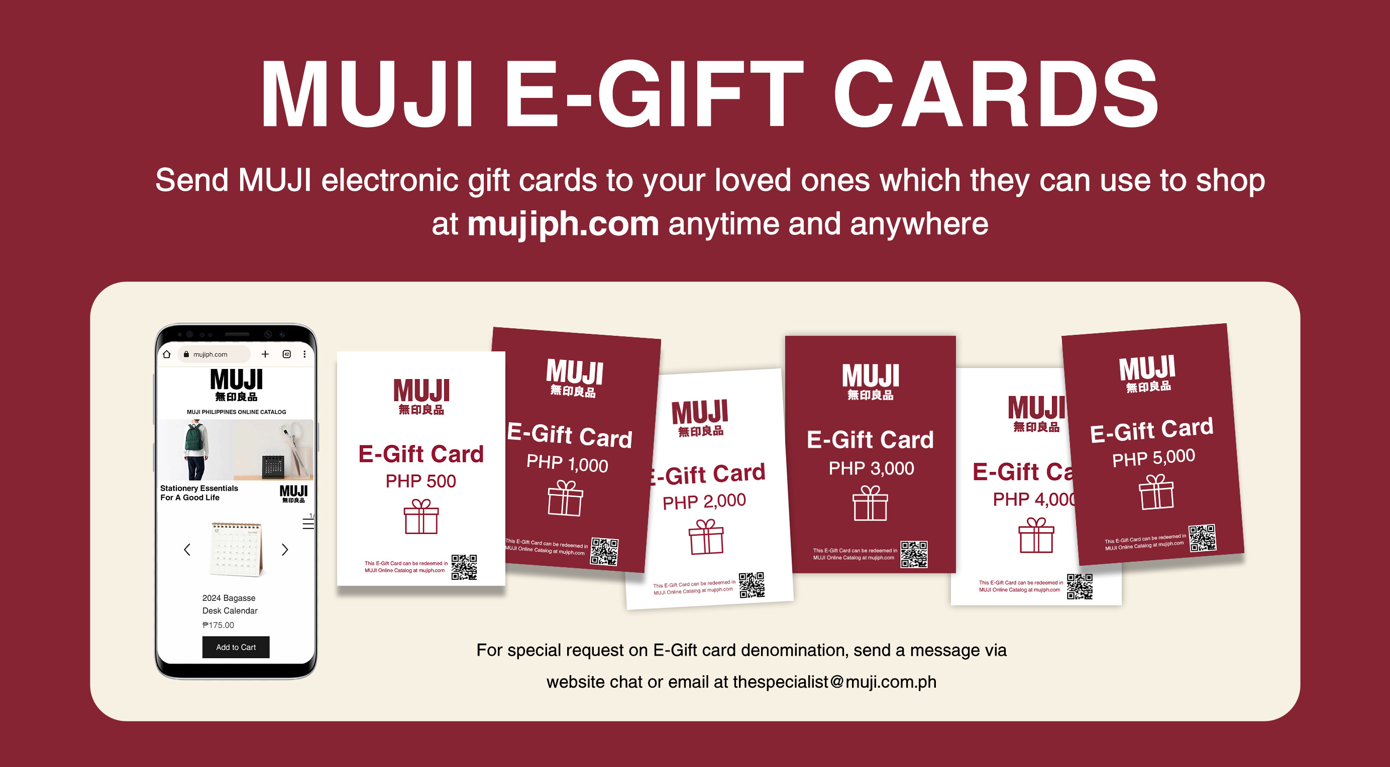 E-Gift Card  MUJI Philippines