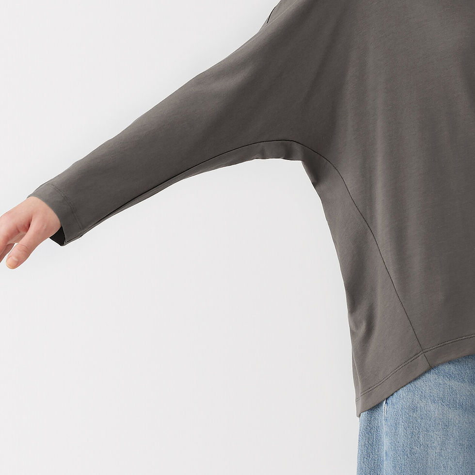 Thumbnail: Womens Lyocell Blended Jersey Crew Neck Long Sleeve Pullover