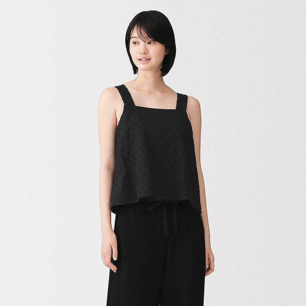 Thumbnail: Womens Double Gauze Dot Dobby Tank Top