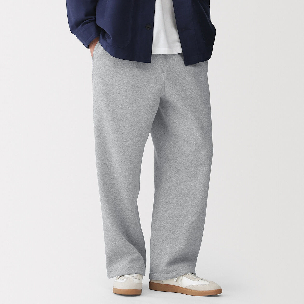 Mens Fleece Sweatshirt Wide-Fit Pants