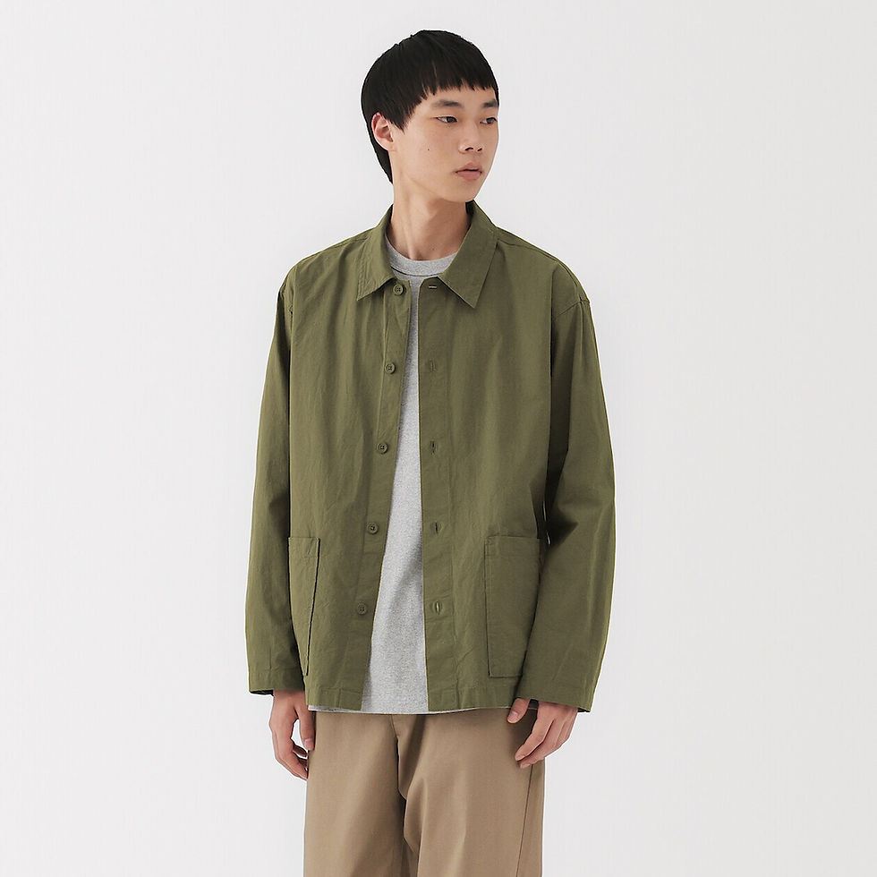 Thumbnail: Mens Washed Broadcloth Shirt Jacket