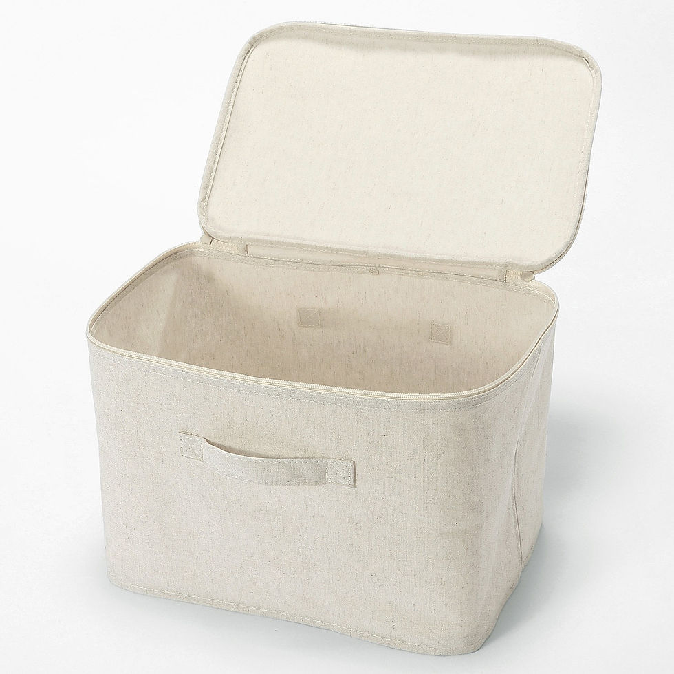 Thumbnail: Polyester Linen Soft Box Rectangle Lid Type