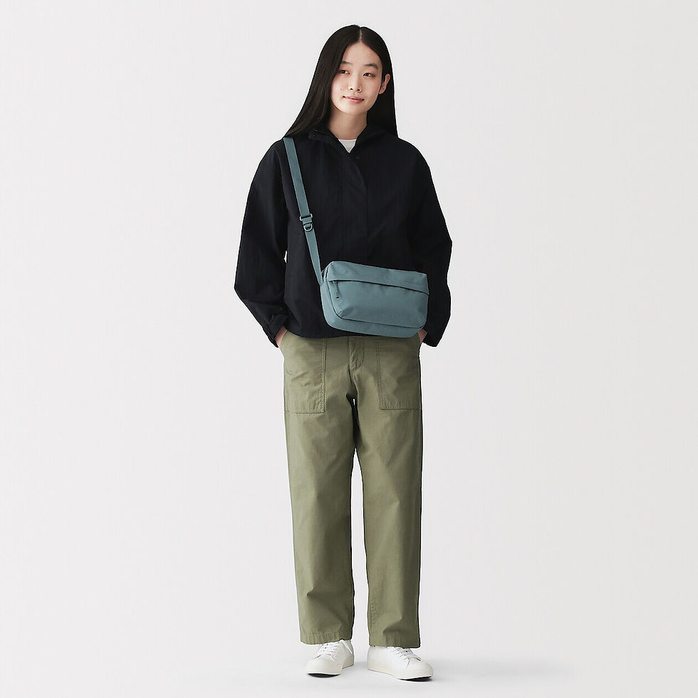 Thumbnail: Water Repellent Shoulder Bag With Back Pocket