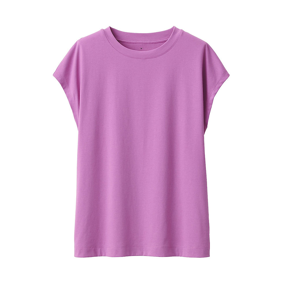 Thumbnail: Womens Jersey Crew Neck French Sleeve T-Shirt